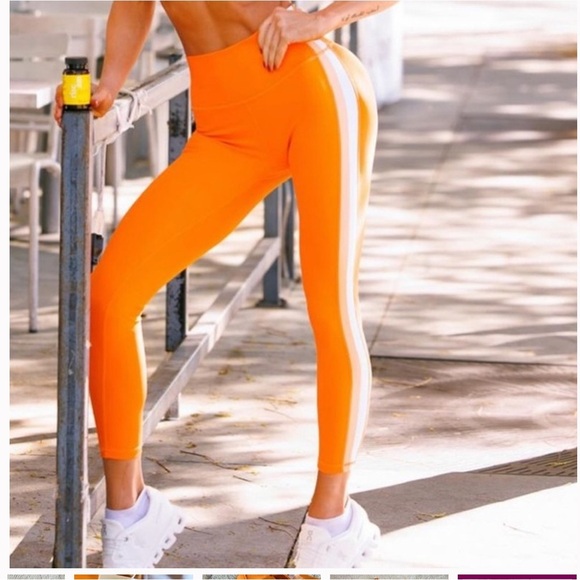 NWT WILO The Label Athletic Leggings Orange - Picture 1 of 8